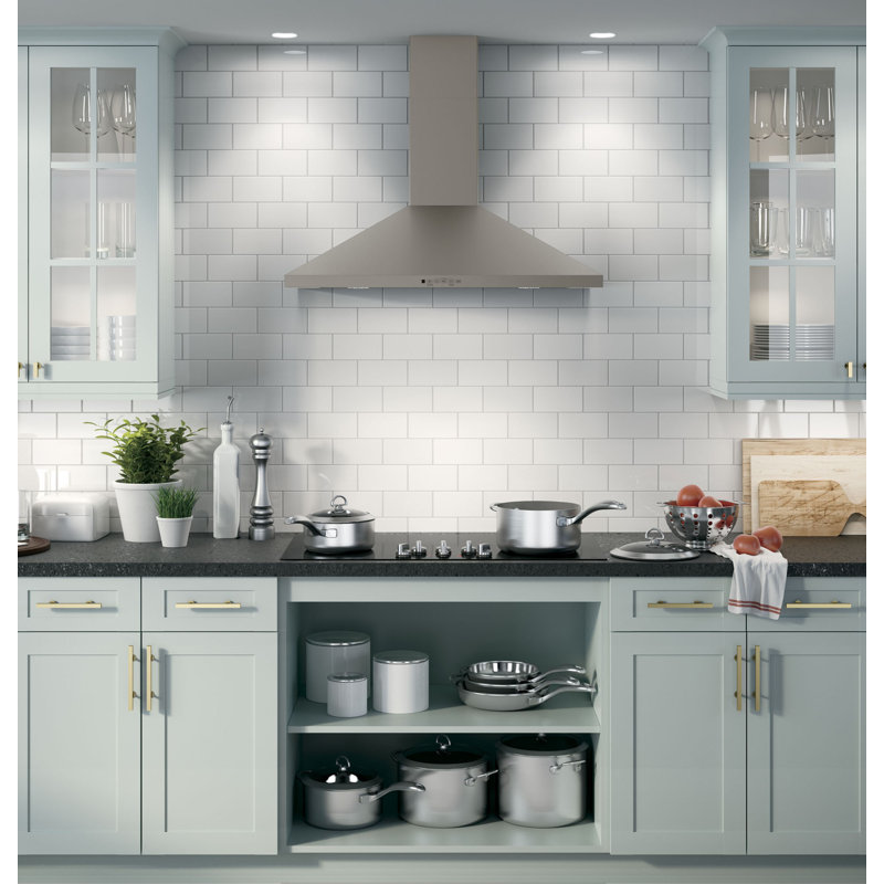 GE Appliances 30" 350 CFM Convertible Wall Mount Range Hood with Night light & Reviews Wayfair